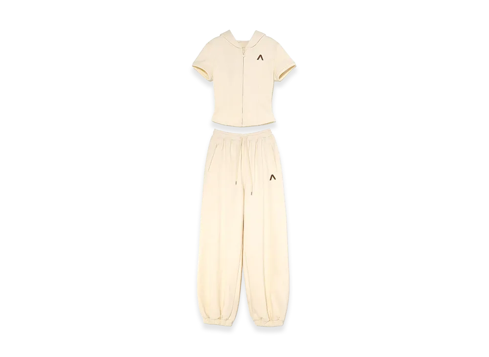 ANDMARY Women's Coco Loose Sweat Set Up "Ivory"