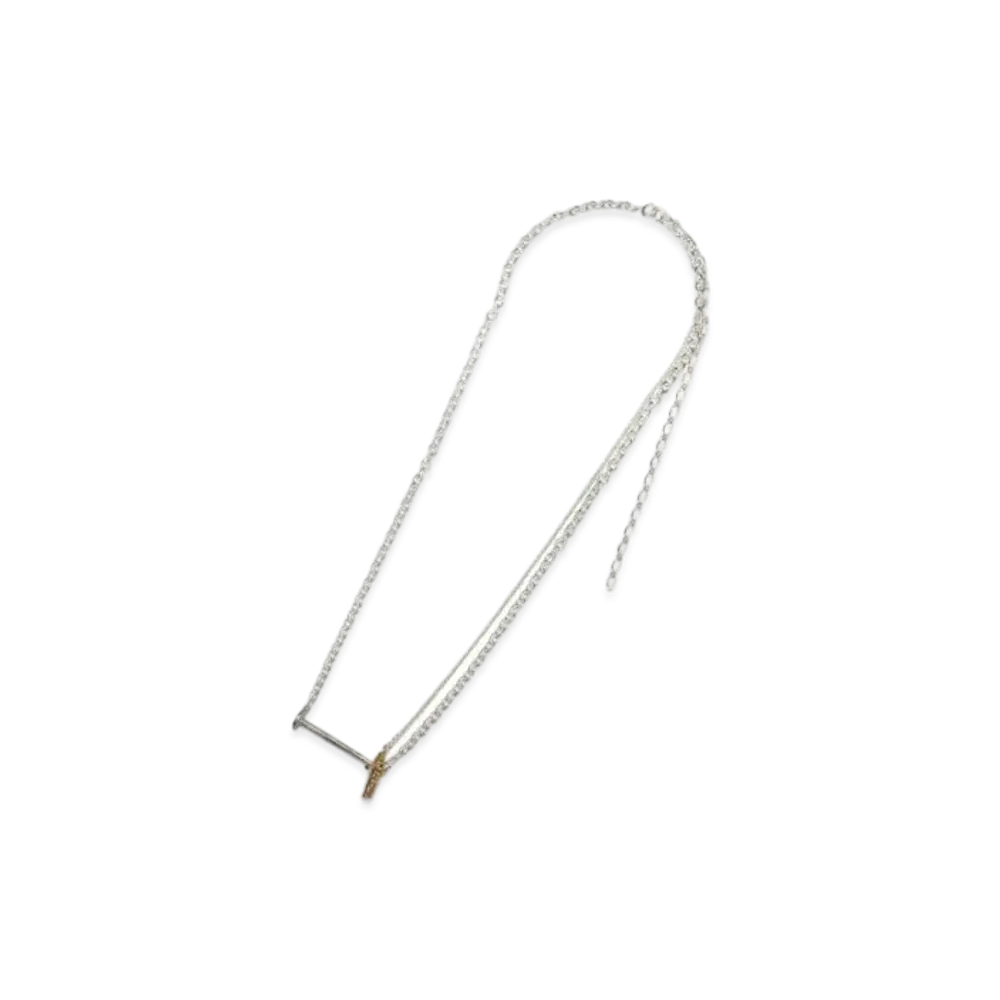 Ground Y x Jujutsu Kaisen Kugisaki's Straw Doll Necklace "Silver Gold"