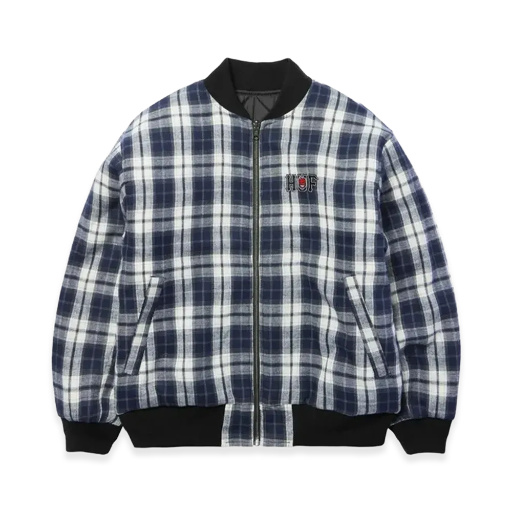 HUF x SPITFIRE Reversible Plaid Jacket "Navy/Black"