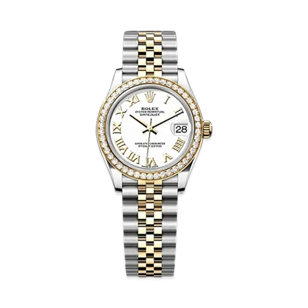ROLEX Datejust 31mm Oystersteel & Yellow Gold Diamond 278383RBR "White"