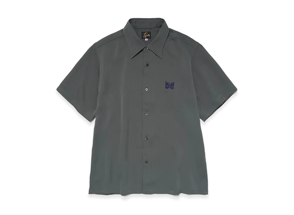 NEEDLES x STUDIOUS Papillon Emb. S/S Shirt - Art Pique Pleats "Grey"