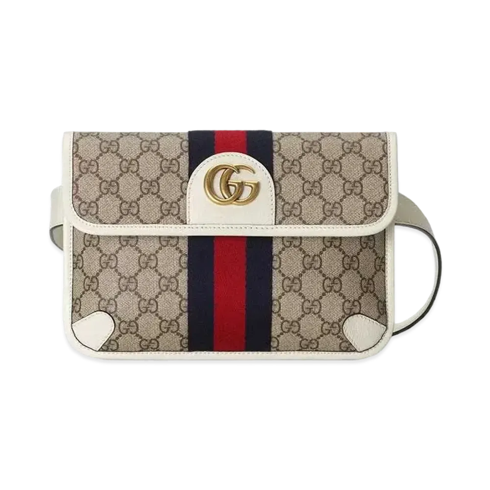GUCCI Ophidia Belt Bag GG Supreme Canvas "Beige/Whiite"