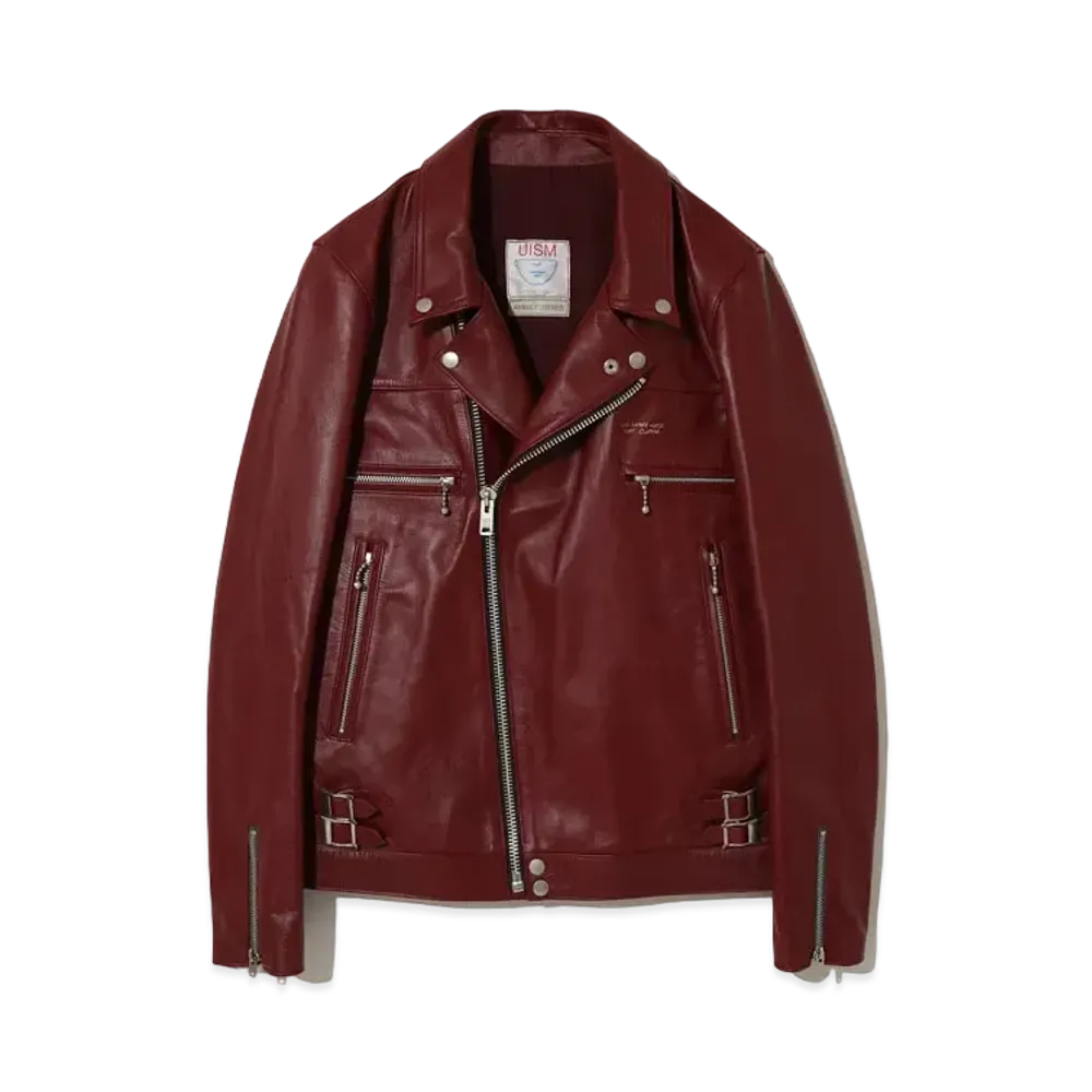 UNDERCOVER Leather Biker Jacket "Bordeux"