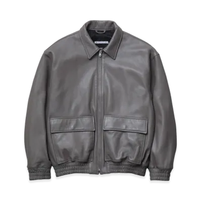 NEIGHBORHOOD Leather Dad Jacket "Gray"