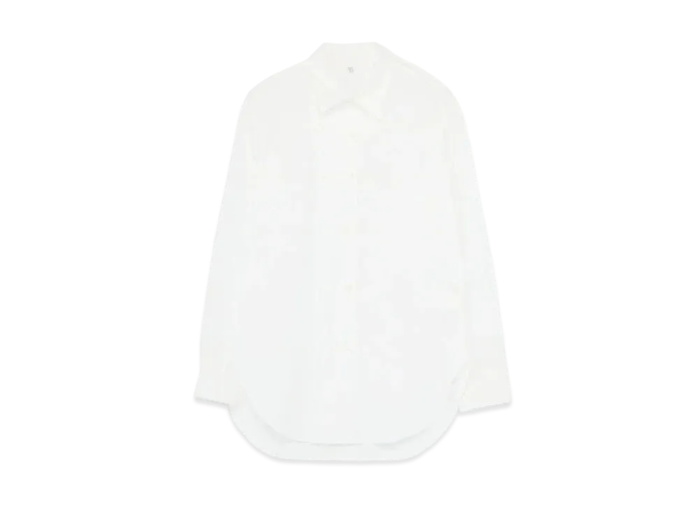 Yohji Yamamoto Y's BROAD LEFT DOUBLE FLAP BLOUSE "White"