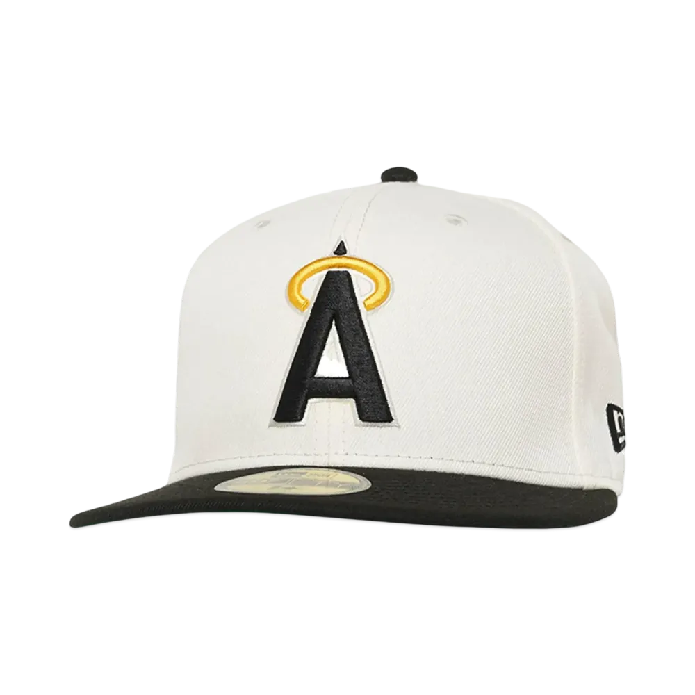 NEW ERA 59FIFTY MLBCO 80S 2TONE California Angels "CHROME/BLACK"