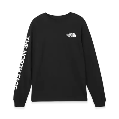 The North Face L/S Hit Graphic Tee "Black/White"