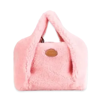 TOD'S Shirt Shopping Bag In Sheepskin Mini "Pink"