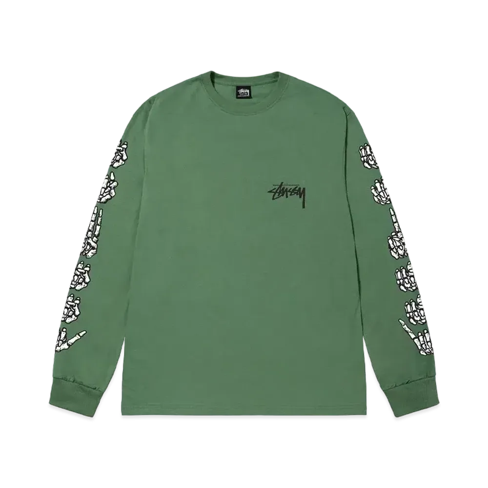 Stussy Hands LS Tee "Olive"