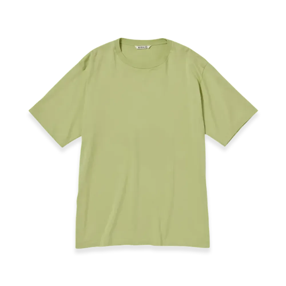 AURALEE Luster Plaiting T-Shirt "Light Green"