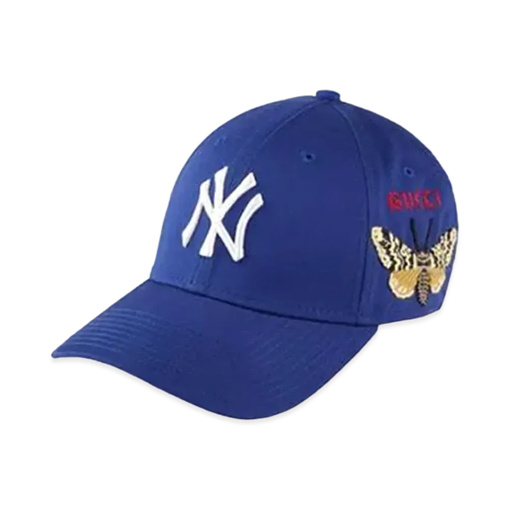 GUCCI x NY Yankees Baseball Cap Butterfly "Blue"