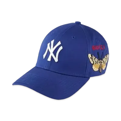 GUCCI x NY Yankees Baseball Cap Butterfly "Blue"