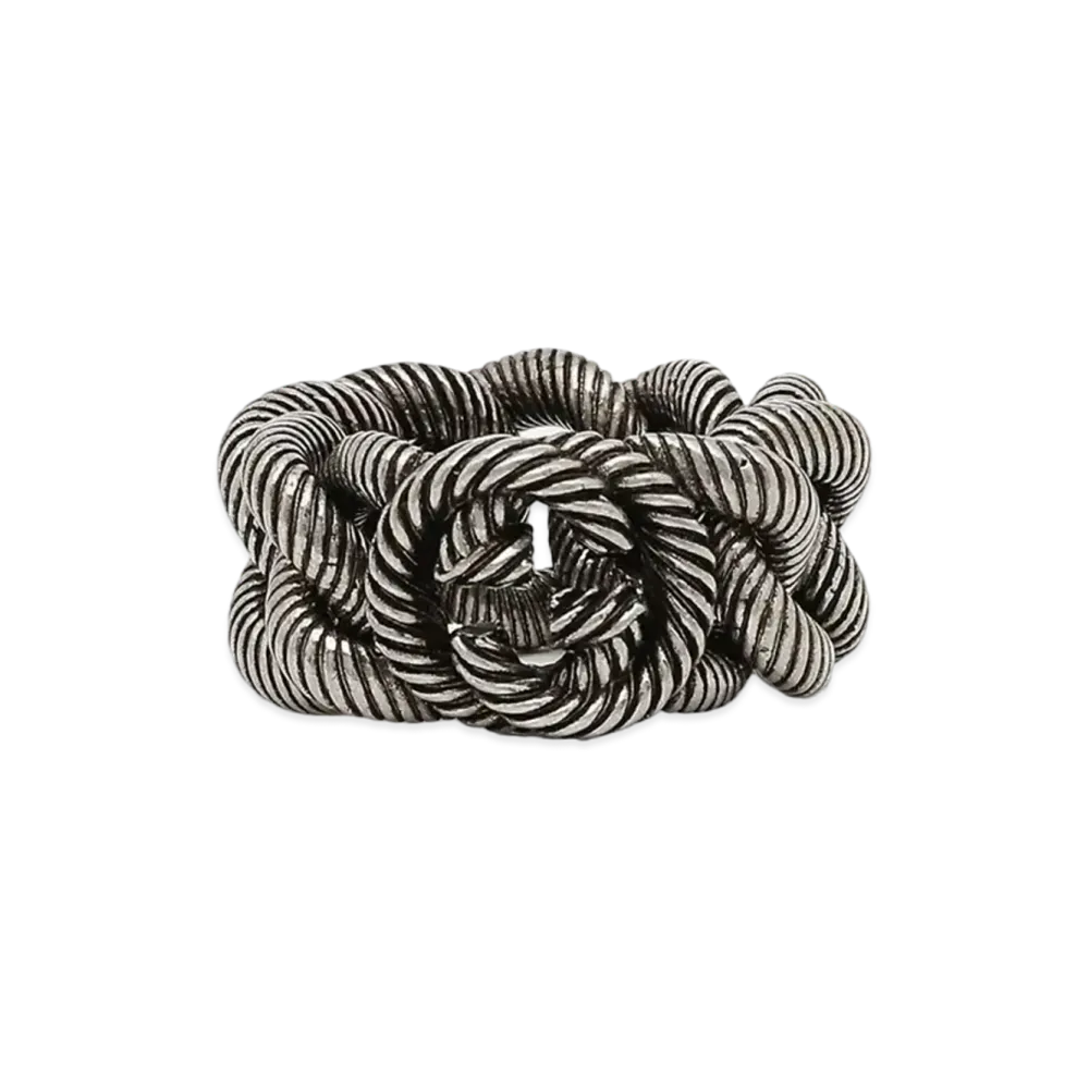GUCCI Men's Interlocking G Silver Ring "Silver"