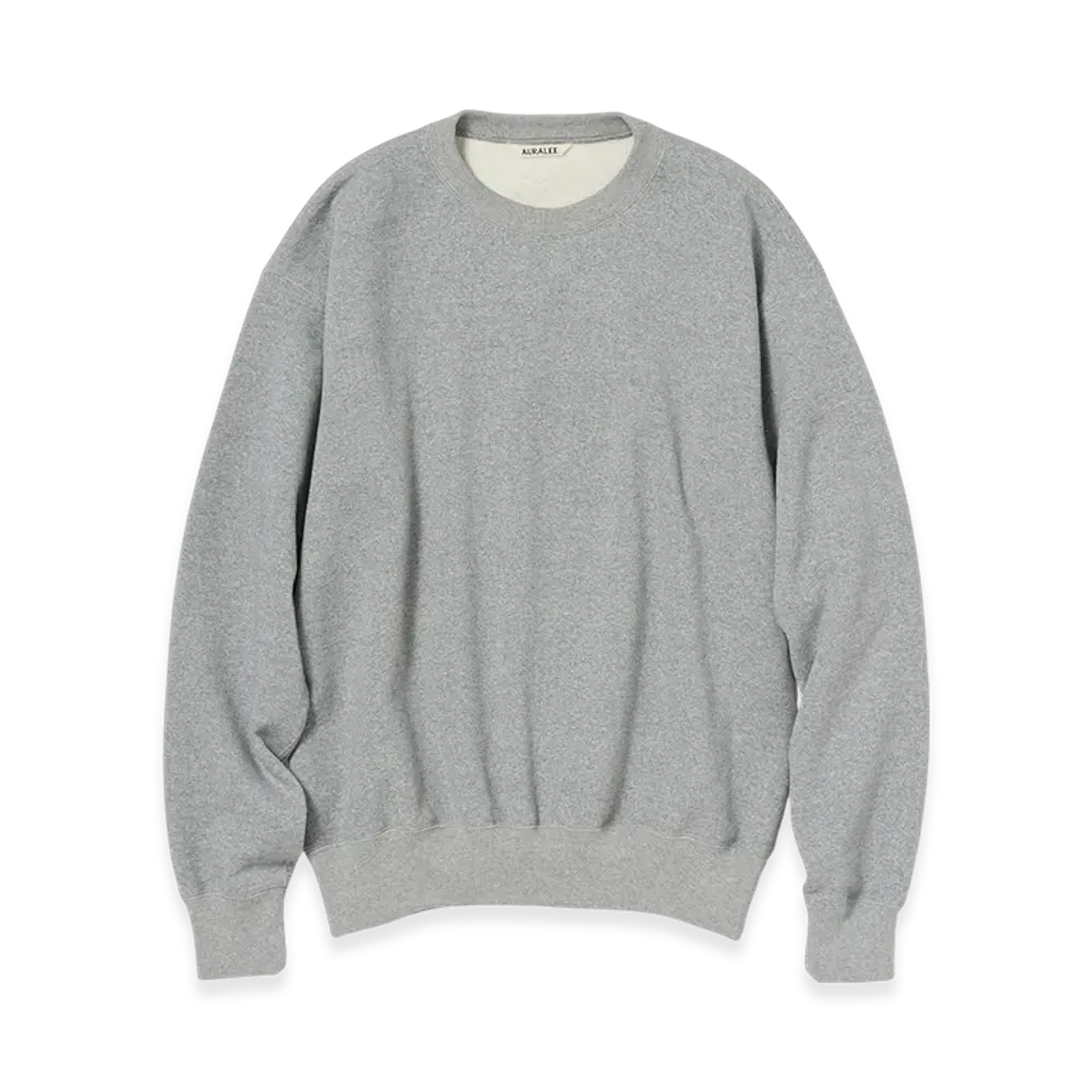 AURALEE Smooth Soft BD Sweat P/O "Top Gray"