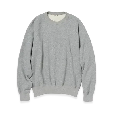 AURALEE Smooth Soft BD Sweat P/O "Top Gray"