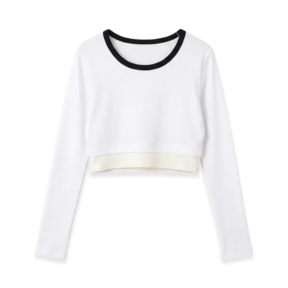 PATOU Women's Open Back Cropped T-Shirt "White"