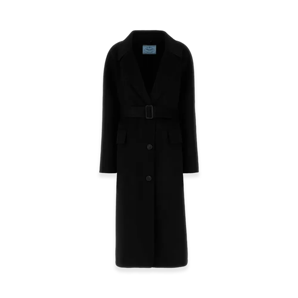 PRADA Women's Wool Blend Coat "Black"