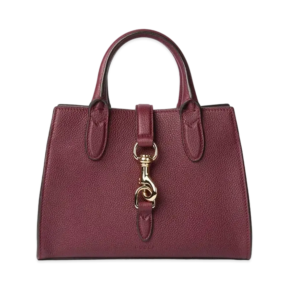 GUCCI Small Tote Bag with Hook Closure "Rosso Ancora"