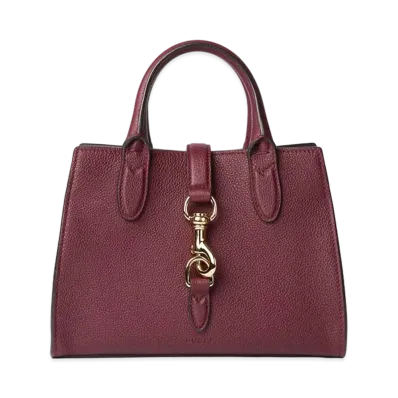GUCCI Small Tote Bag with Hook Closure "Rosso Ancora"