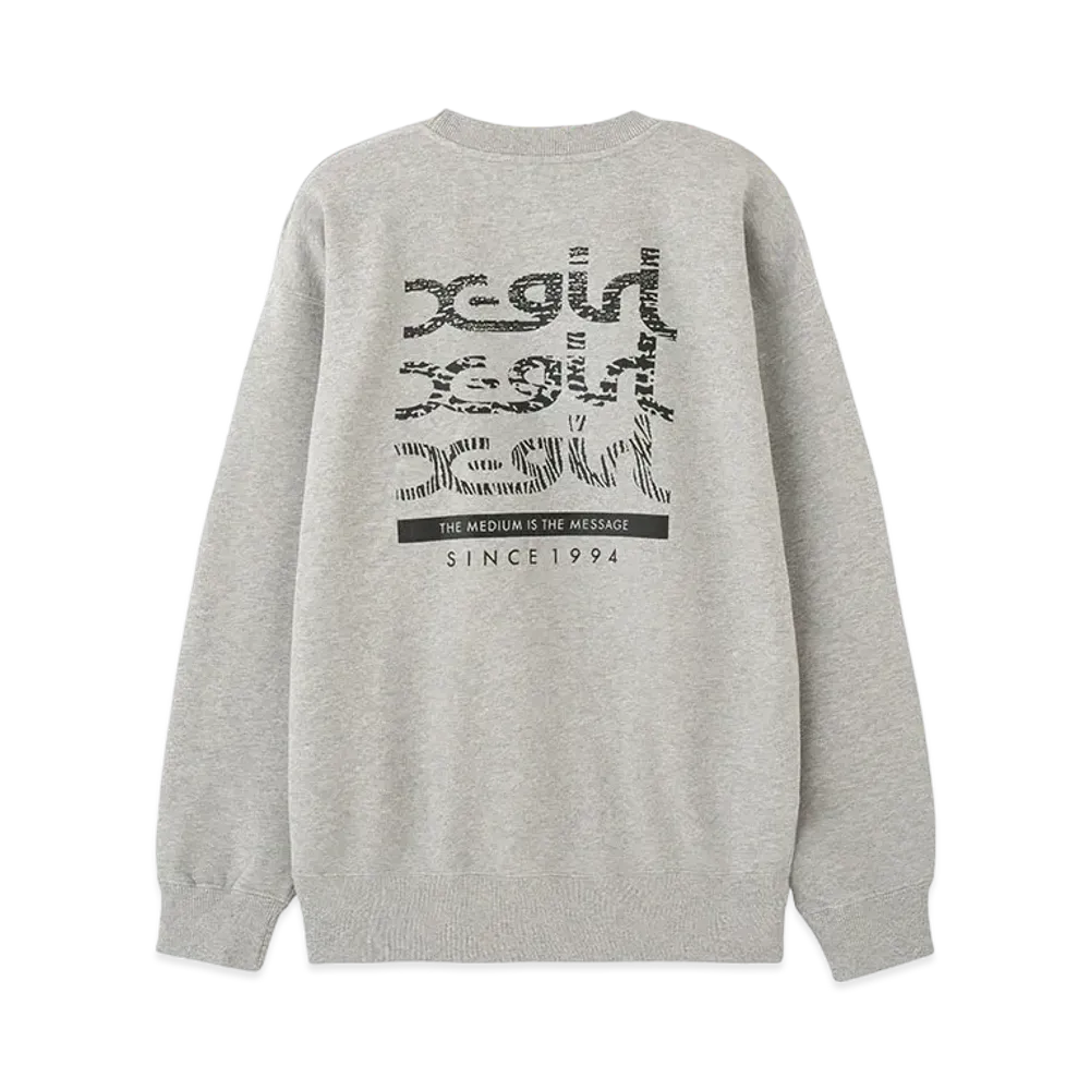 X-Girl Geometric Mills Logo Sweat Top "Ash"