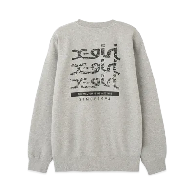 X-Girl Geometric Mills Logo Sweat Top "Ash"