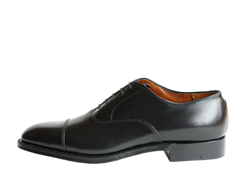 ALDEN Balmoral Cap Toe Ox Humpton Calf "Black" 907 D Single Leather Sole