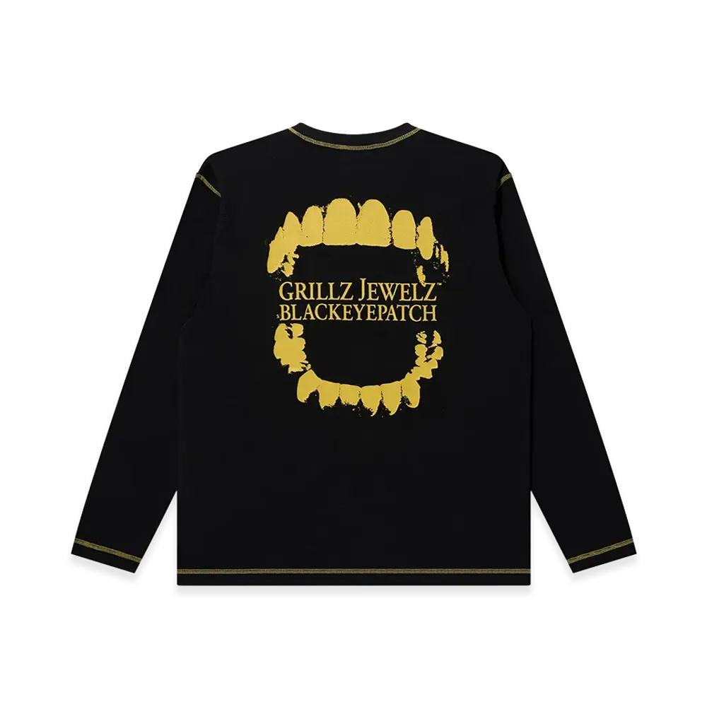 BlackEyePatch Grillz Jewelz Goldteeth Thermal L/S Tee "Black"