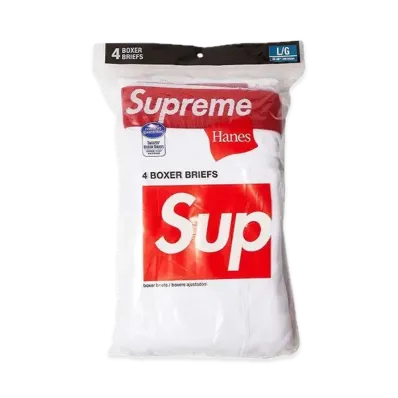 Supreme x Hanes Boxer Briefs (4 Pack) "White"