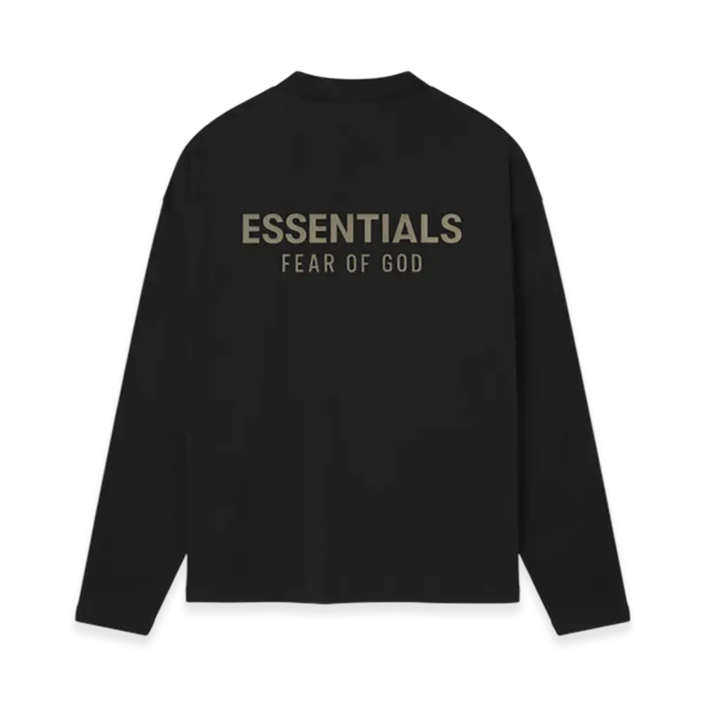 FEAR OF GOD ESSENTIALS Classic Long Sleeve Tee "Jet Black"