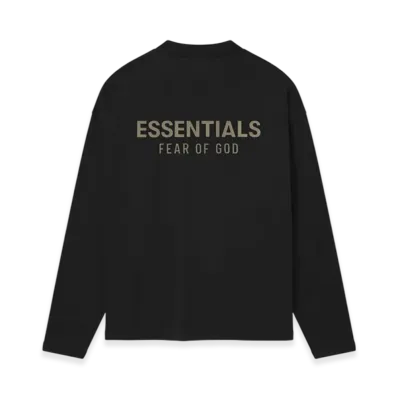 FEAR OF GOD ESSENTIALS Classic Long Sleeve Tee "Jet Black"
