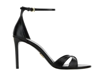 PRADA Women's Leather Sandals "Black"