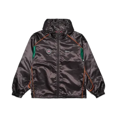 Supreme Satin Hooded Track Jacket "Brown"