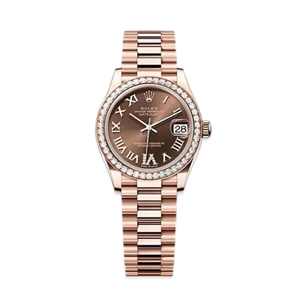 ROLEX Datejust 31mm Everose Gold Diamond 278285RBR "Chocolate"