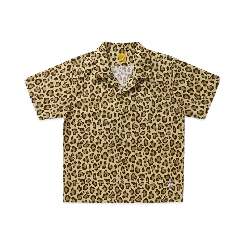 FR2 Fake Leopard Open collar shirt "Beige"