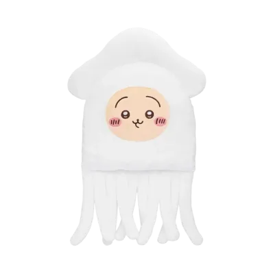 Gray Parka Service -Chiikawa Octopus Squid Kuji- B Prize BIG Squid cushion Usagi