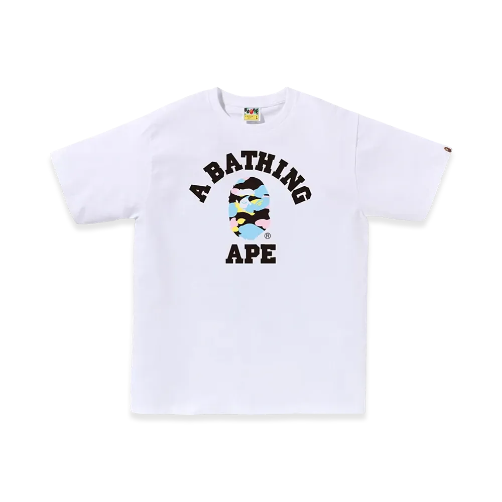 A BATHING APE New Multi College Tee "White"