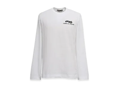 COMME des GARCONS CDG Classic Long Sleeved T-Shirt 6 Small Logo "White"