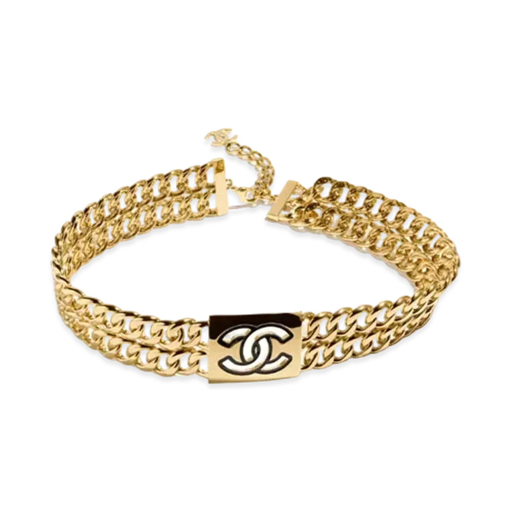CHANEL Chain Belt Metal & Resin "Gold/Black"