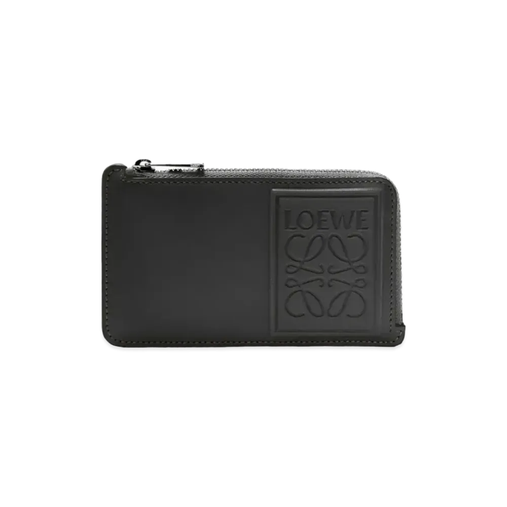 LOEWE Coin Cardholder In Satin Calfskin "Black"