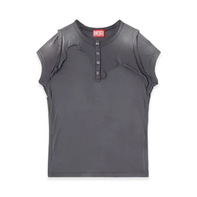 Diesel T-Unrawy Short Sleeve Top "Grey"