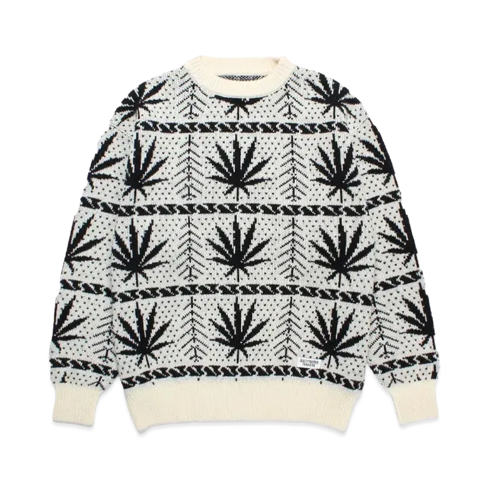 WACKO MARIA x High Times / Jacquard Knit Sweater "White"