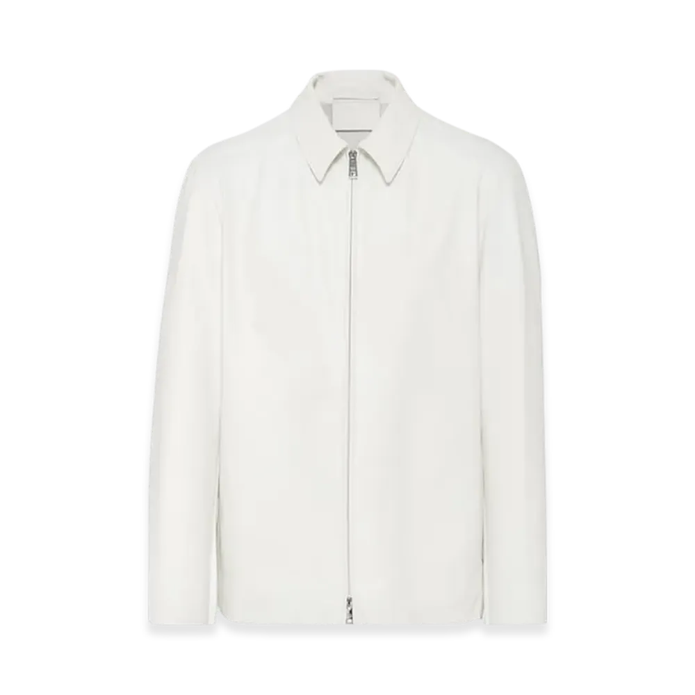 PRADA Leather Blouson Jacket "White"