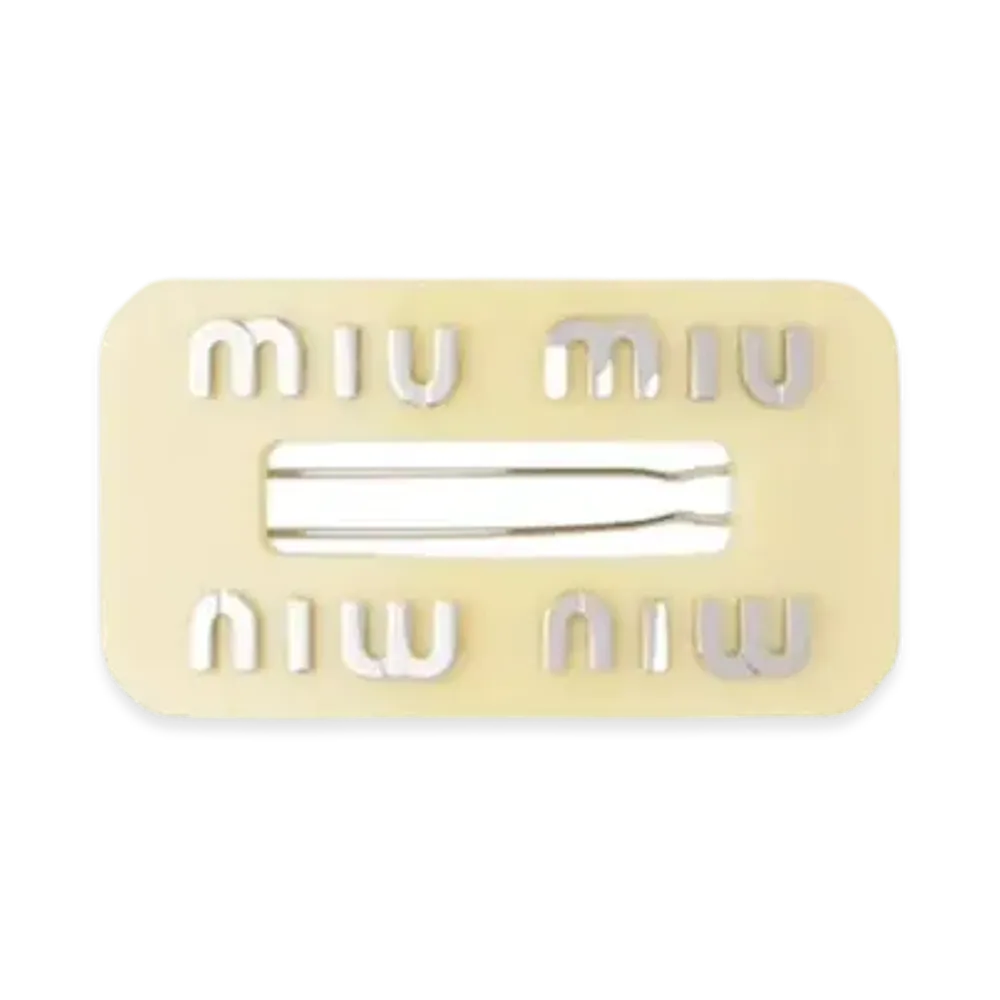 MIU MIU Risid Plex Hair Clip "Yellow"