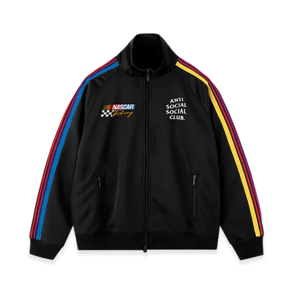 ANTI SOCIAL SOCIAL CLUB x NASCAR Motorsport Velour Track Jacket "Black"