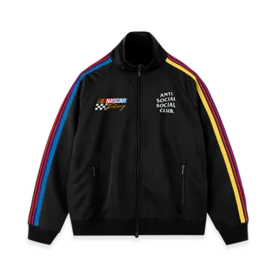 ANTI SOCIAL SOCIAL CLUB x NASCAR Motorsport Velour Track Jacket "Black"