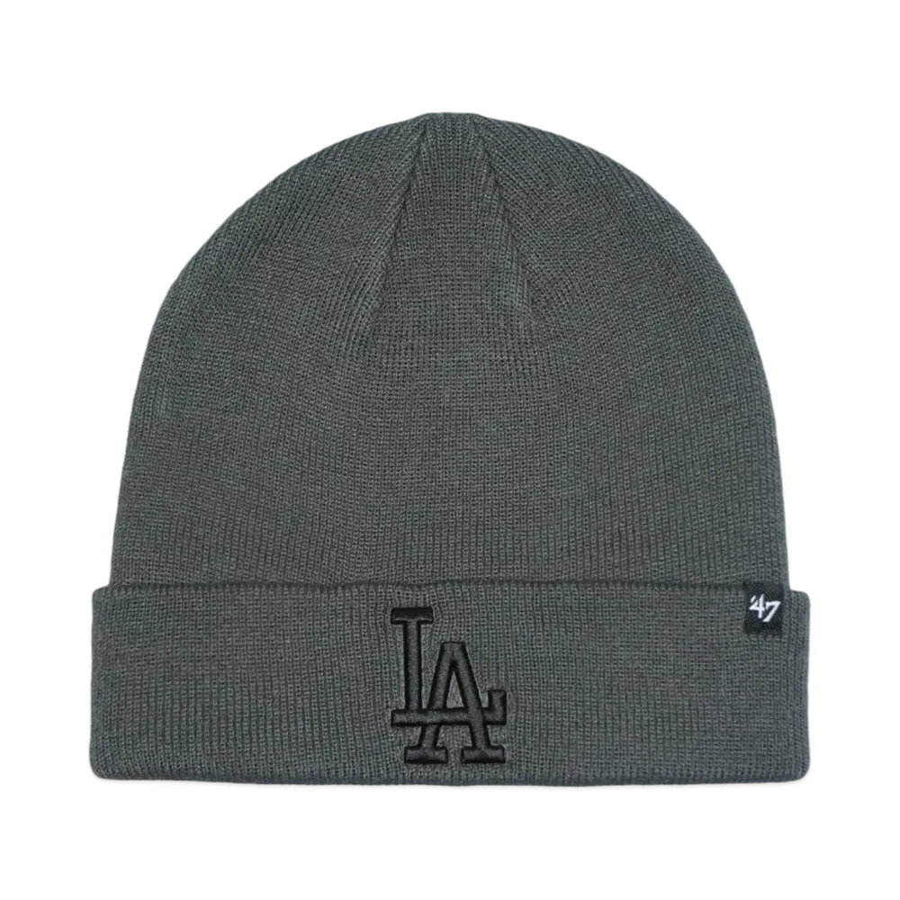 47 Dodgers 'Raised '47 Cuff Knit "CHARCOAL x BLACK LOGO"