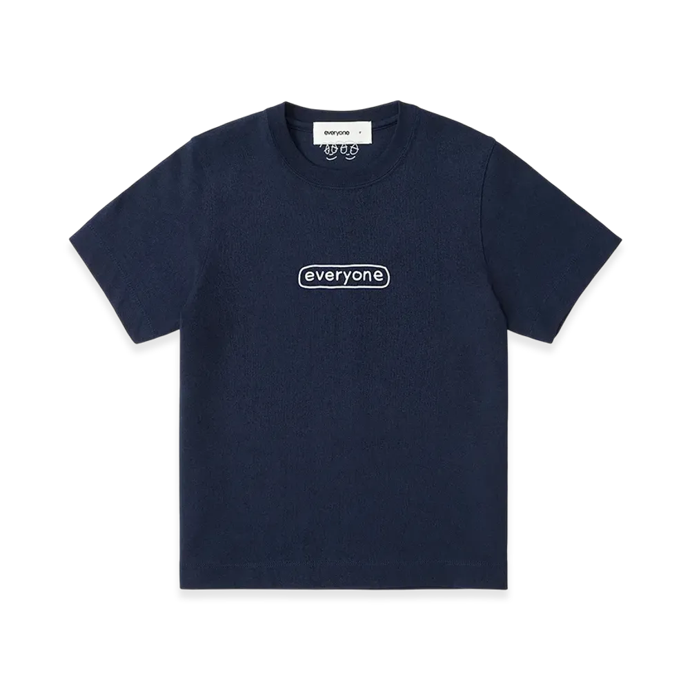 everyone Woman's j.30000 Sketchy Logo Short Sleeve Tee Shirt "Navy"