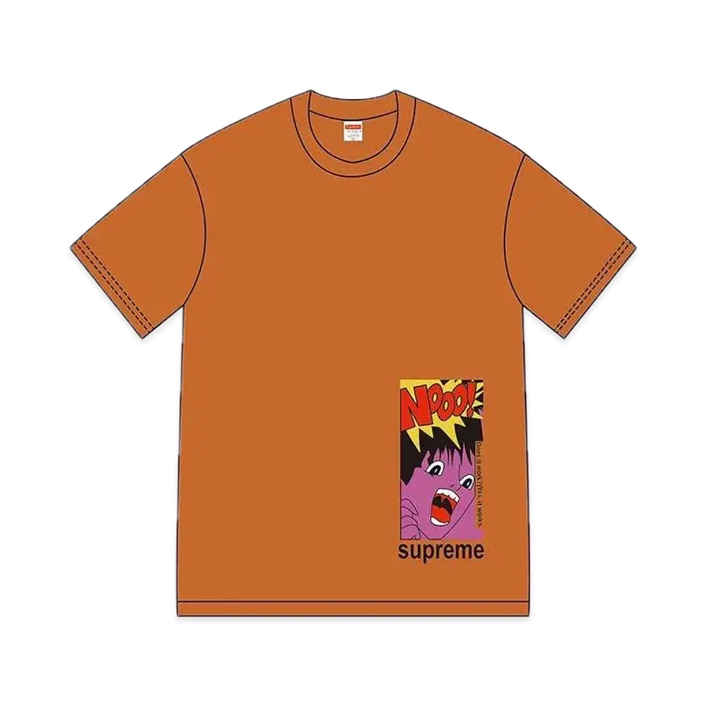 Supreme Does It Work Tee "Burnt Orange"