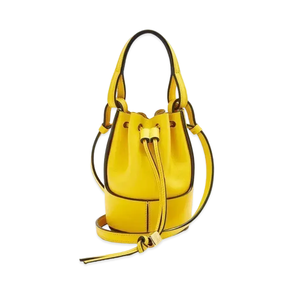 LOEWE Nano Balloon Bag In Nappa And Calfskin "Yellow"