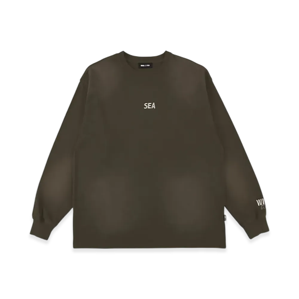 WIND AND SEA Sulfur Dyeing Logo L/S Tee "Brown"